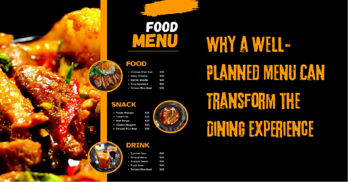 restaurant menu design